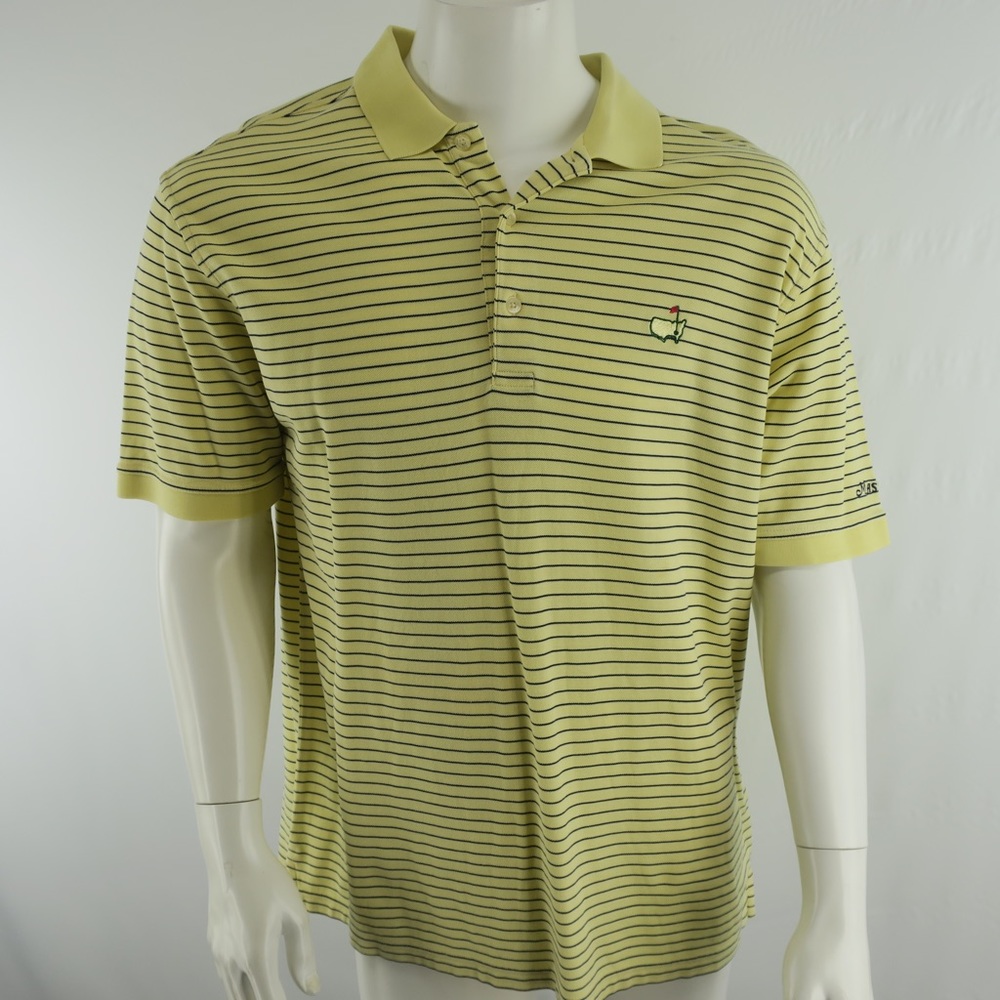 Masters Collection Golf Polo‎ Shirt Men's Size Large Yellow Pima Cotton